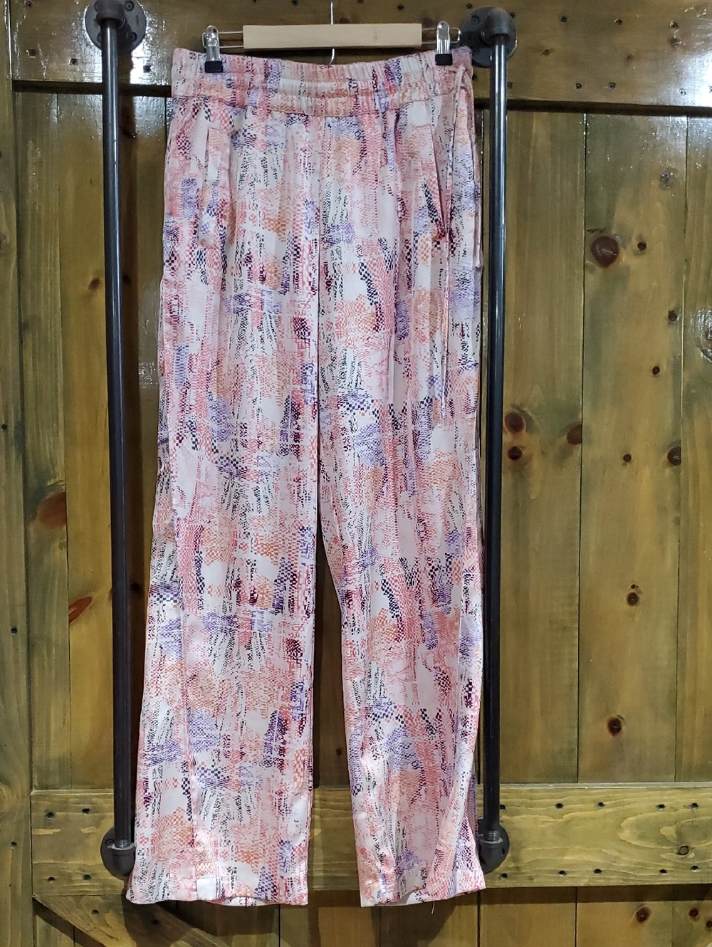 Women’s YAYA Pink Abstract Print Wide-Leg Pants